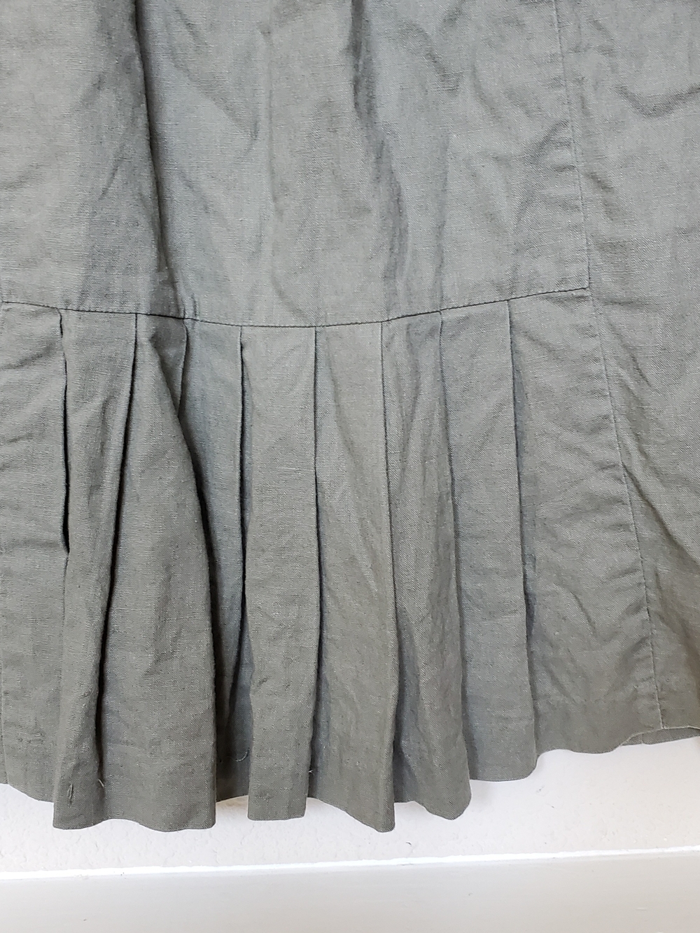 mac & jac Olive Green Sleeveless Shift Dress.  Size Small - Picture 5 of 8
